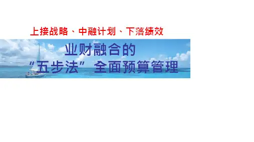 某房地产企业五步法全面预算管理-2018