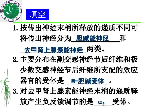 药理学06-07胆碱受体激动药和抗胆碱酯酶药