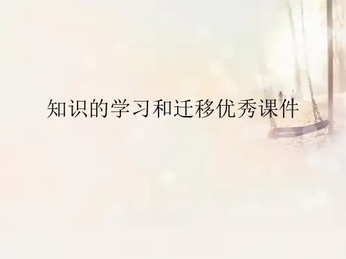知识的学习和迁移优秀课件