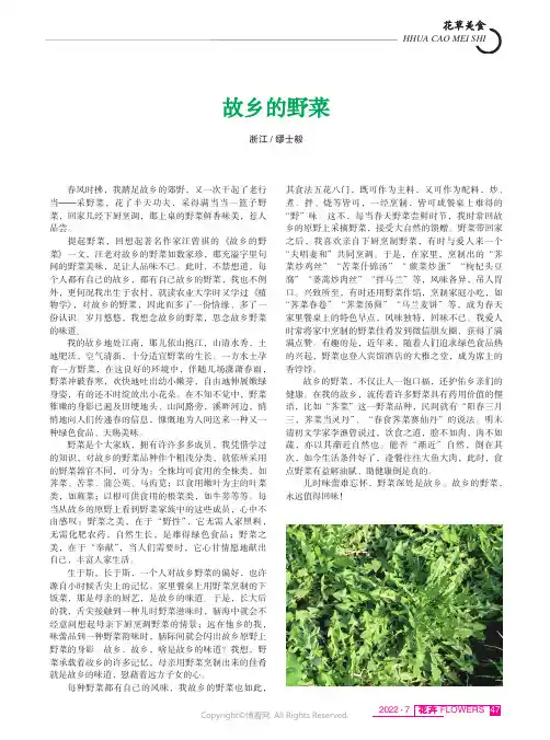 故乡的野菜