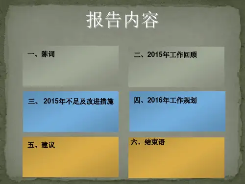 2015年技术年终工作汇报