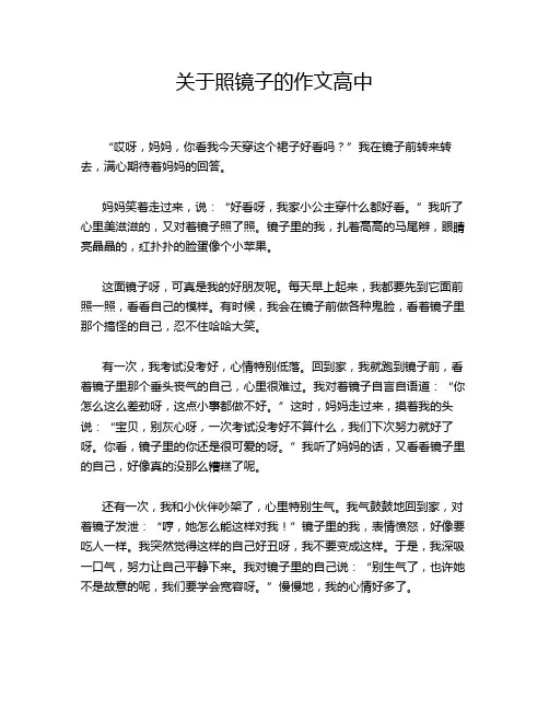 关于照镜子的作文高中