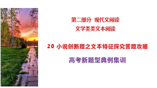 20 高考新题型现代文阅读Ⅱ小说之文本特征探究题答题攻略-高考语文复习之文学类文本阅读(全国通用)