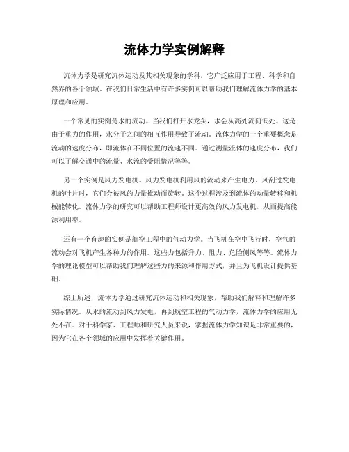 流体力学实例解释