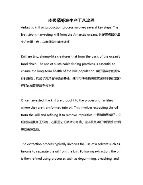 南极磷虾油生产工艺流程