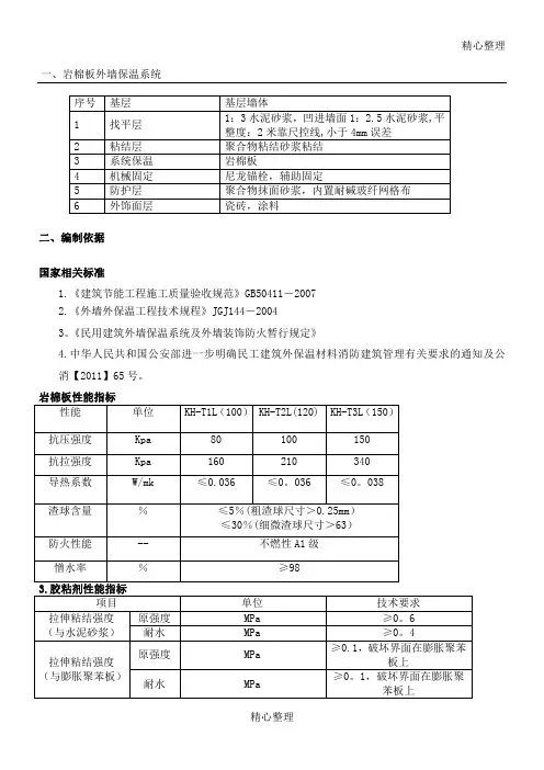 外墙岩棉保温板现场施工方法(薄抹灰)
