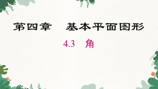 北师大版数学七年级上册 4.3 角 课件(共28张PPT)
