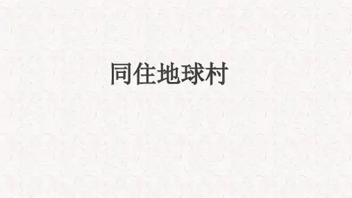 九年级政治《同住地球村》课件