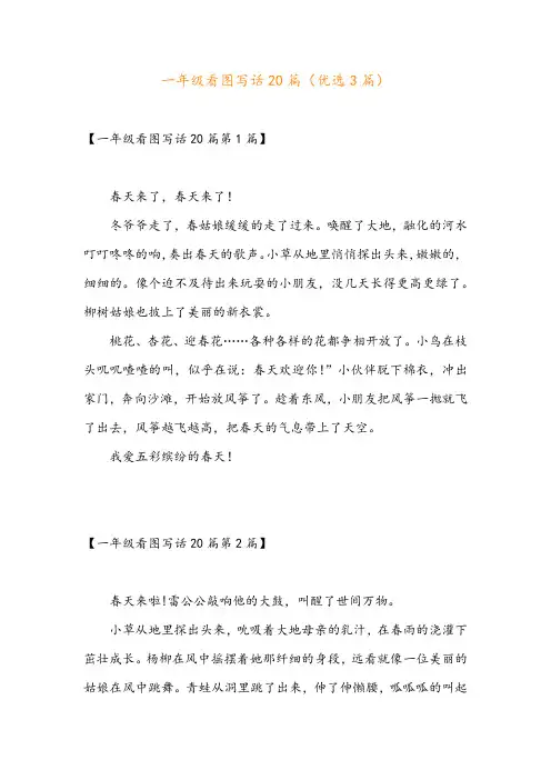 一年级看图写话20篇(优选3篇)