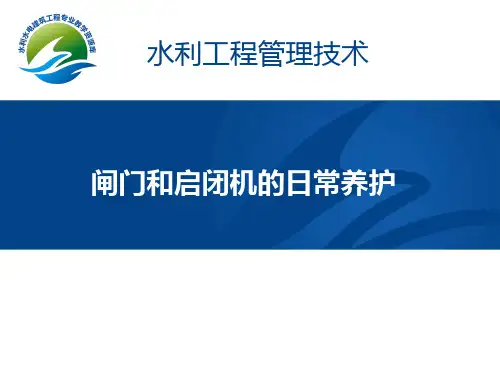 闸门和启闭机的日常养护.ppt