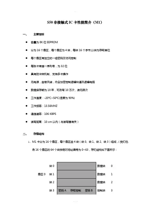M1卡(S50)资料