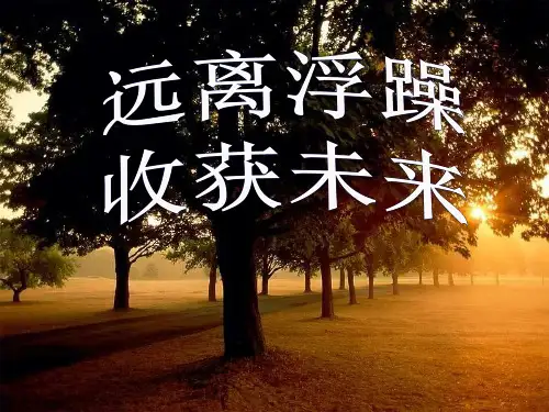 高中班会《班会远离浮躁主题班会课件》课件