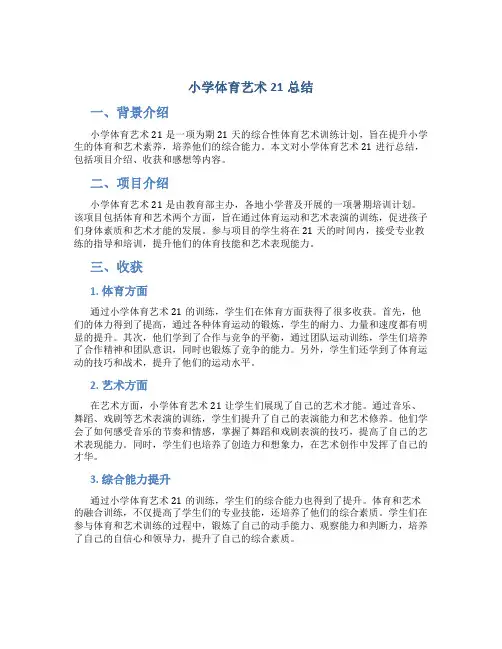 小学体育艺术21总结