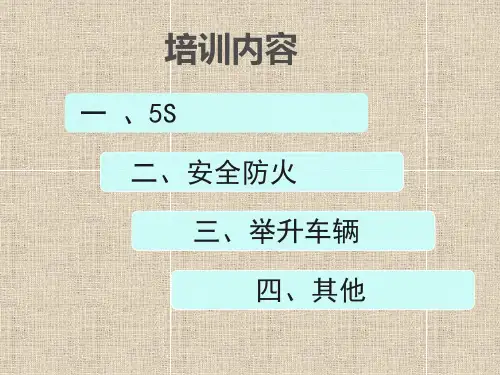 汽车修理工安全知识ppt课件