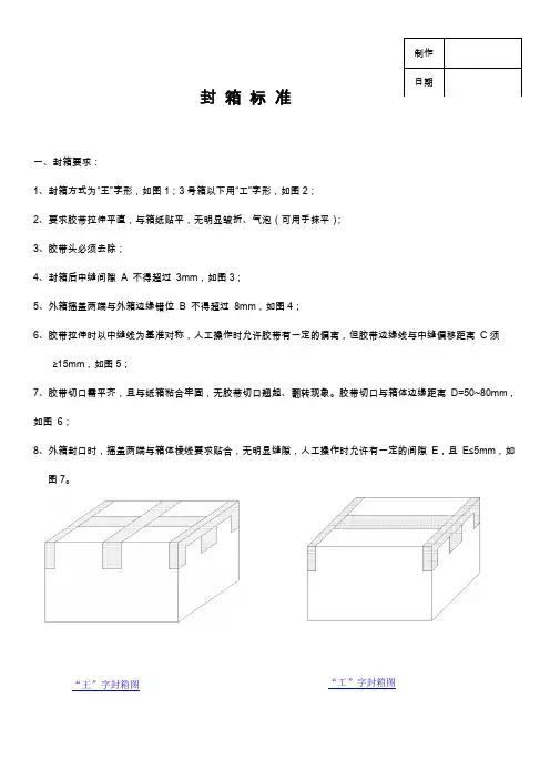 封箱标准
