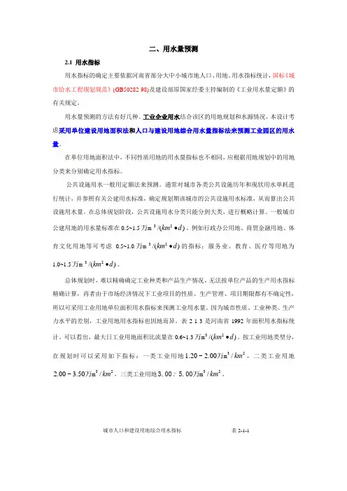 用水量预测