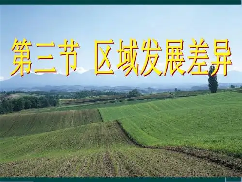 湘教版高中地理必修三第一章第3节 《区域发展差异》课件(共77张PPT)