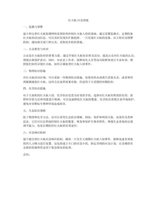 红火蚁 应急预案