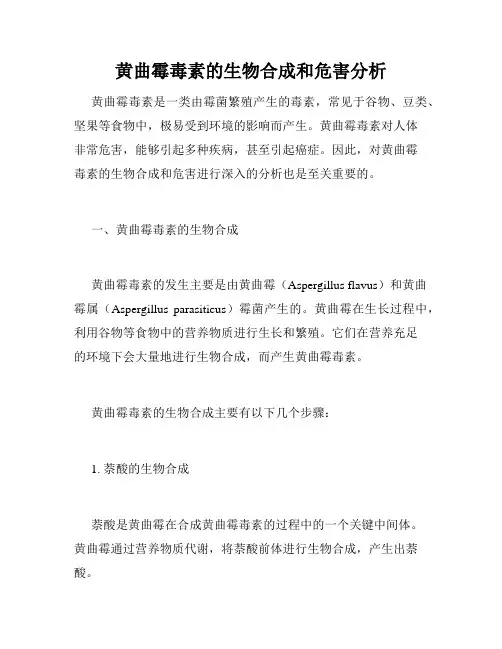 黄曲霉毒素的生物合成和危害分析