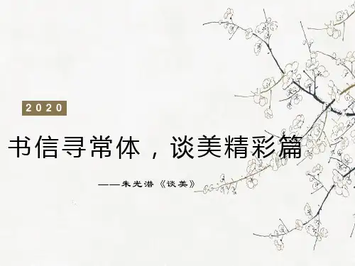 朱光潜《谈美》名著导读(41张PPT)