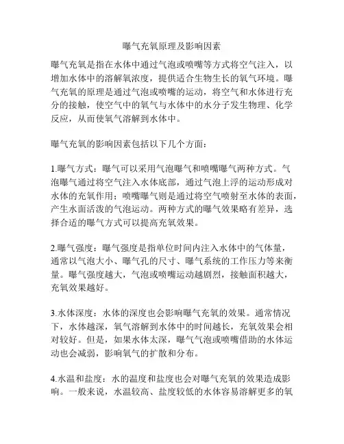 曝气充氧原理及影响因素