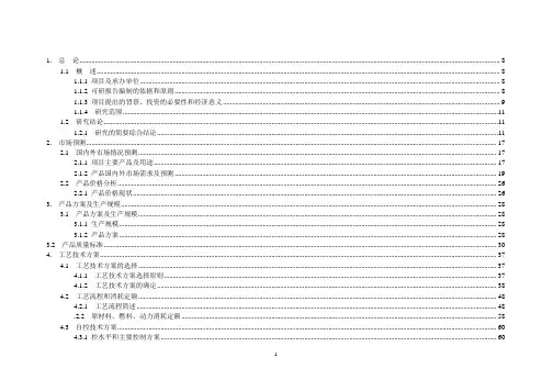 焦化甲醇金属镁工程项目可行性研究报告
