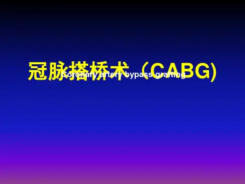 冠脉搭桥技术PPT课件