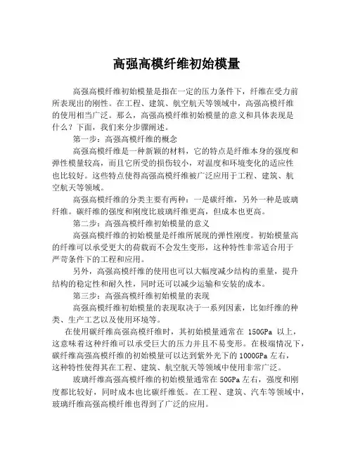 高强高模纤维初始模量
