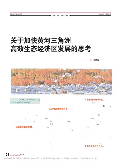 关于加快黄河三角洲高效生态经济区发展的思考