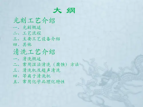 光刻清洗工艺简介