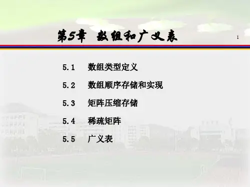 数据结构(C语言版 李素若)第五章 数组和广义表PPT资料优秀版