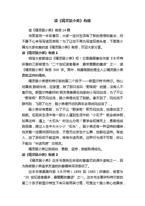 读《精灵鼠小弟》有感14篇