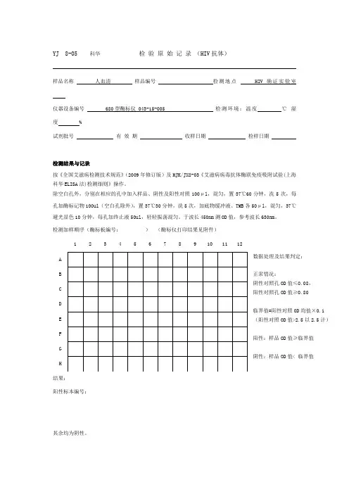 原始记录 科华