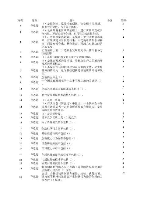 继续教育 创新理论和实践理论试题和答案