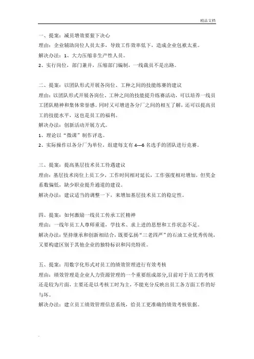 职代会提案征集表