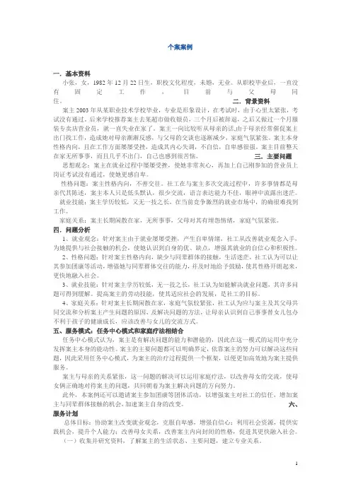 个案案例分析