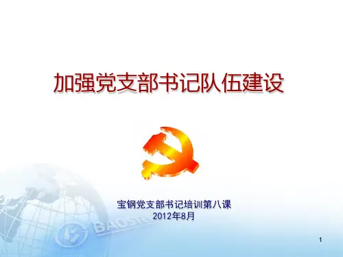 加强党支部书记队伍建设ppt课件