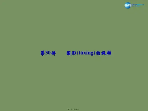 中考数学总复习 第7章 第30讲 图形的旋转课件