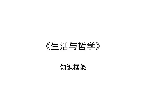 人教版政治必修四《生活与哲学》全册知识框架 (共14张PPT)