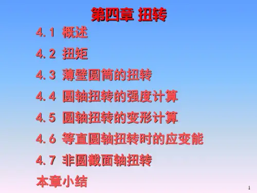 第四章 扭转(张新占主编 材料力学)