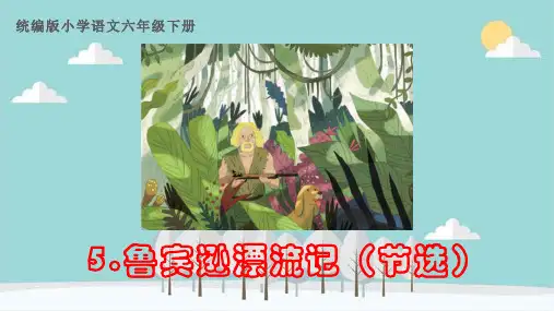 六年级语文下册《5.鲁滨逊漂流记(节选)》教学及复习课件(课文要点)部编版