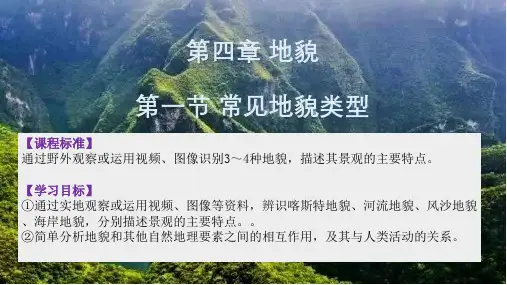 人教版必修一常见地貌类型新教材优质PPT