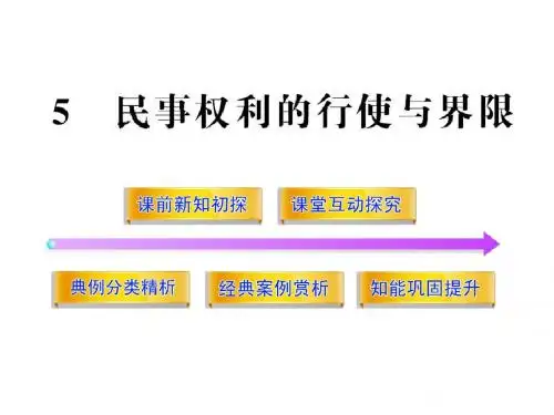 高中政治2.5 民事权利的行使与界限 教学探究名师公开课省级获奖课件(新人教选修5)