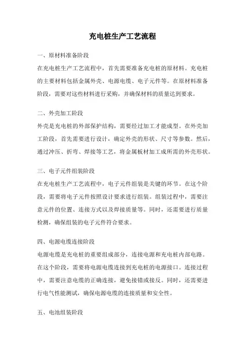 充电桩生产工艺流程