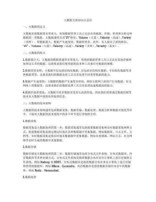 大数据方面知识点总结