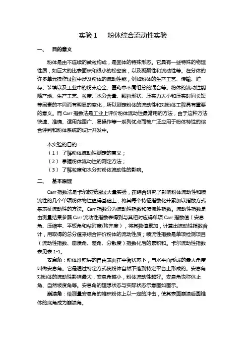 粉体综合流动性实验