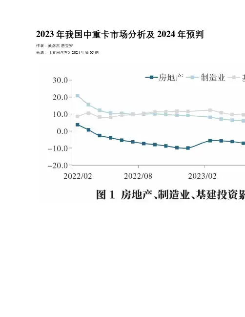 2023年我国中重卡市场分析及2024年预判