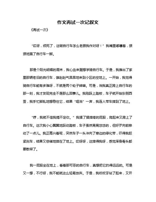 作文再试一次记叙文