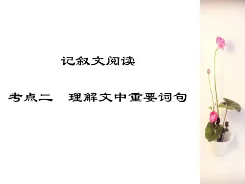 第二讲：理解词句含义及语句赏析