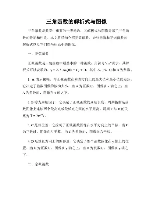 三角函数的解析式与图像